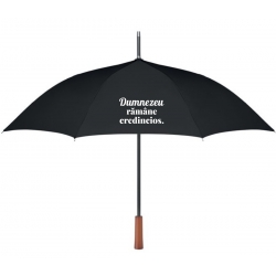 Umbrela cu maner din lemn, Dumnezeu ramane credincios!